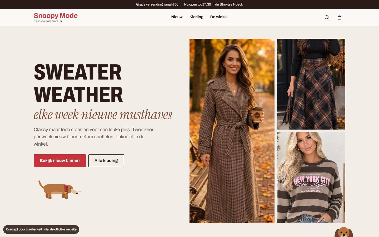 Snoopy Mode, de nieuwe website