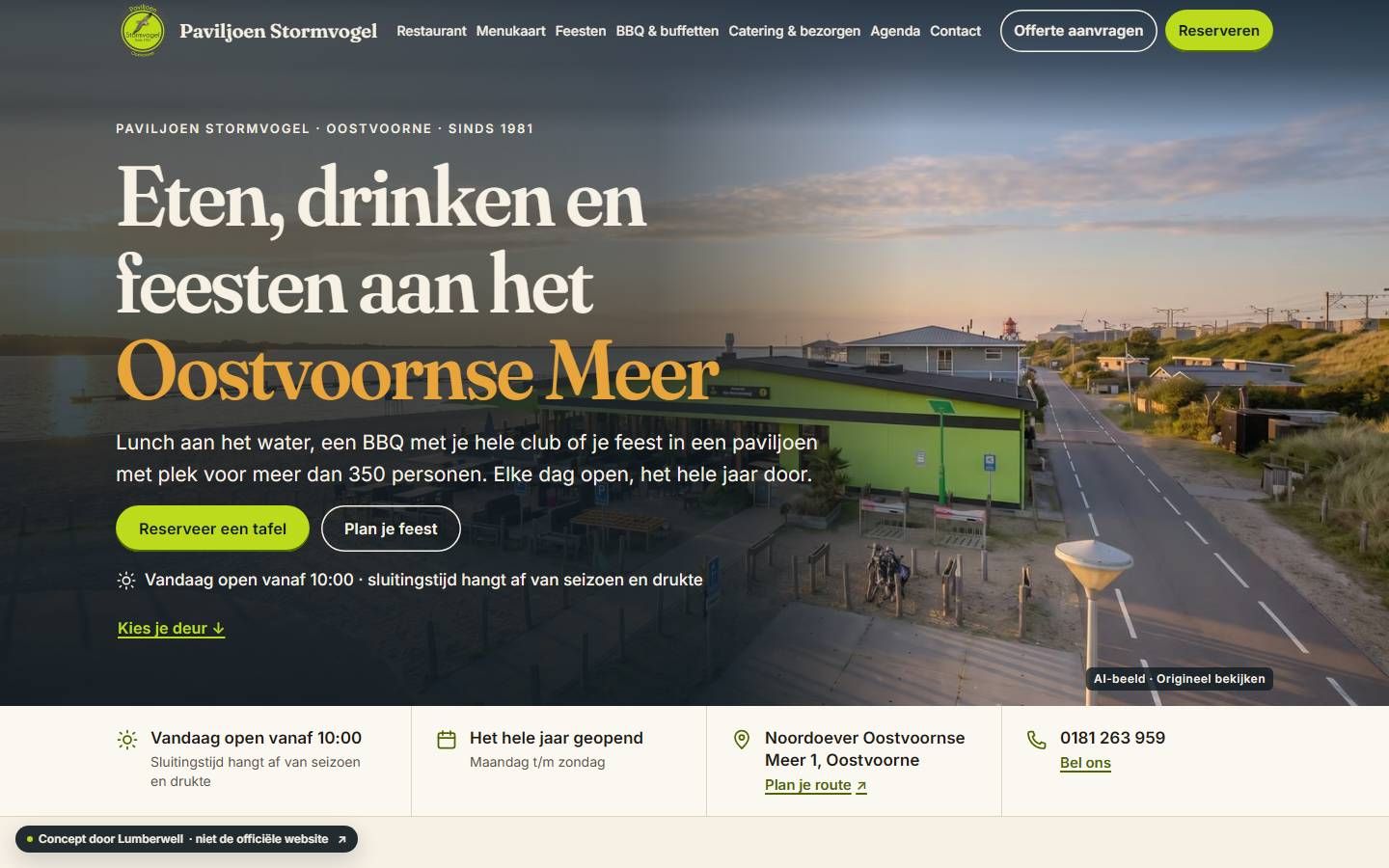 Paviljoen Stormvogel, de nieuwe website